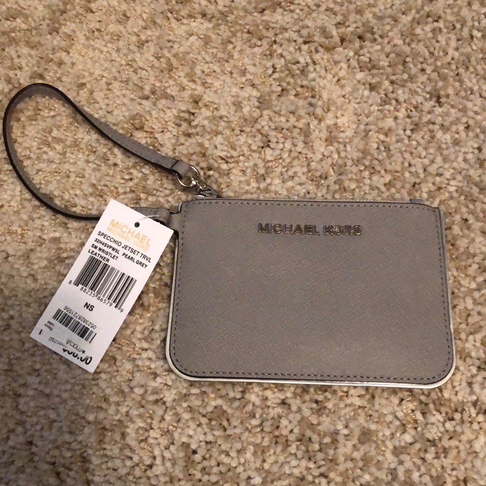 Michael Kors Grey Wristlet